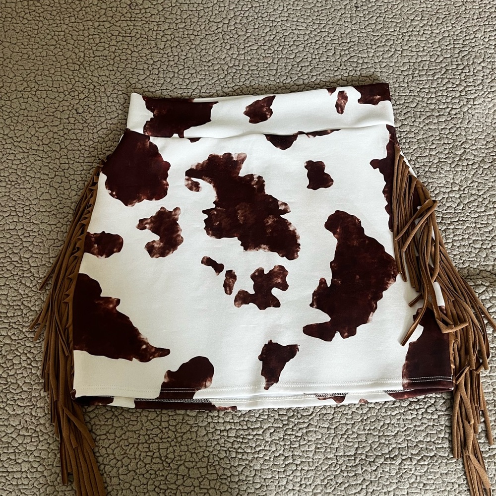 Cow Print Skirt